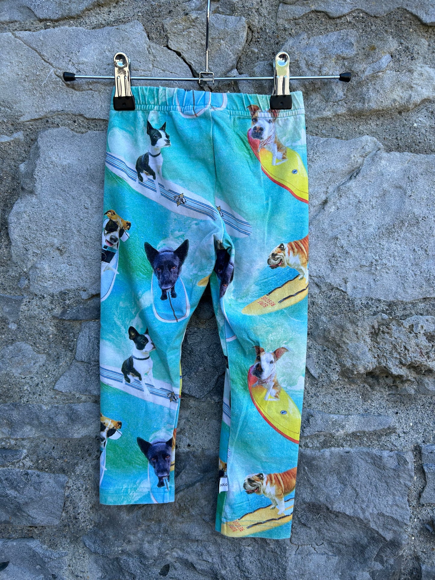 Blue surfer dogs leggings  2-3y (92-98cm)