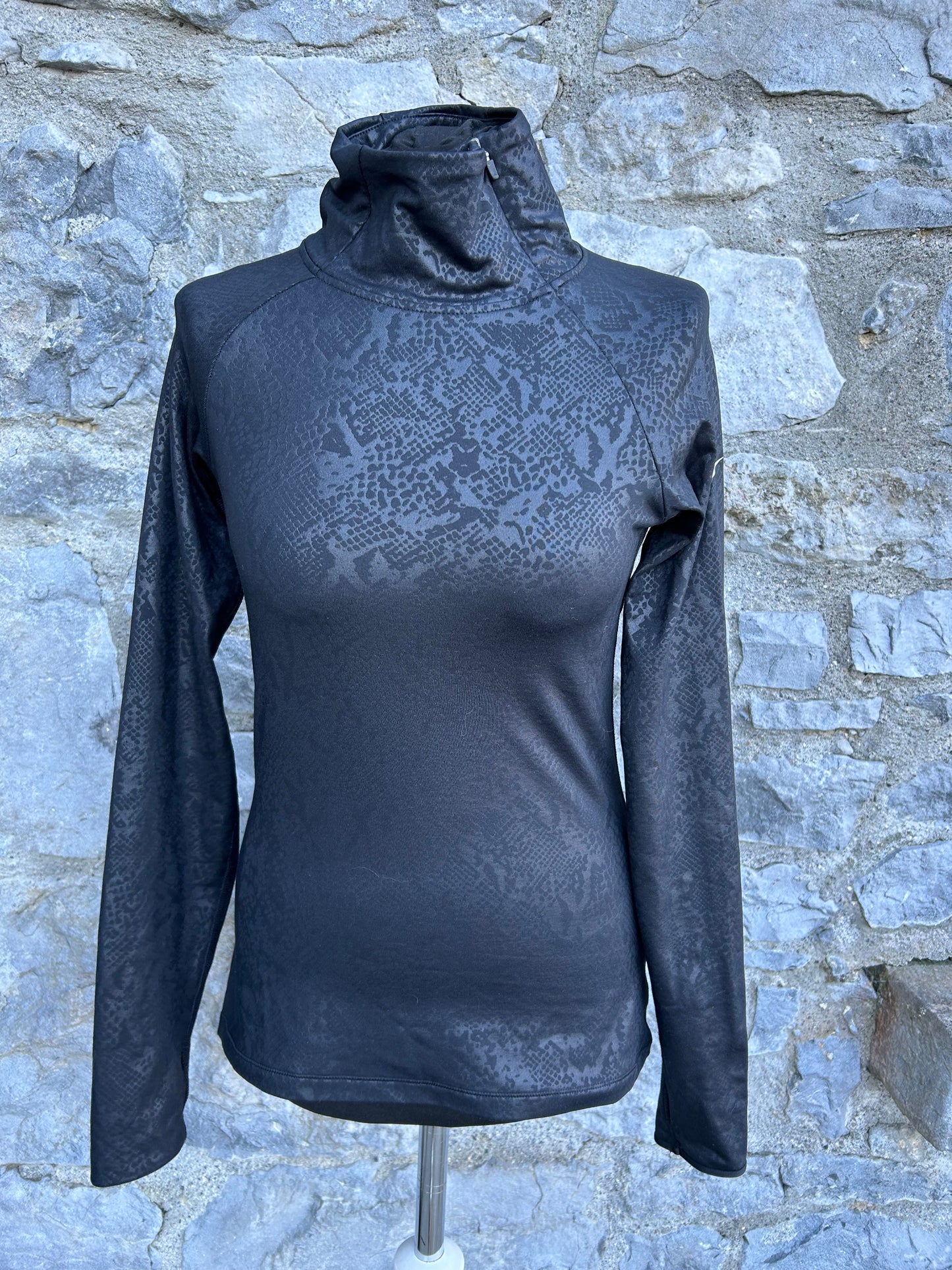 Black snakeskin print top uk 8