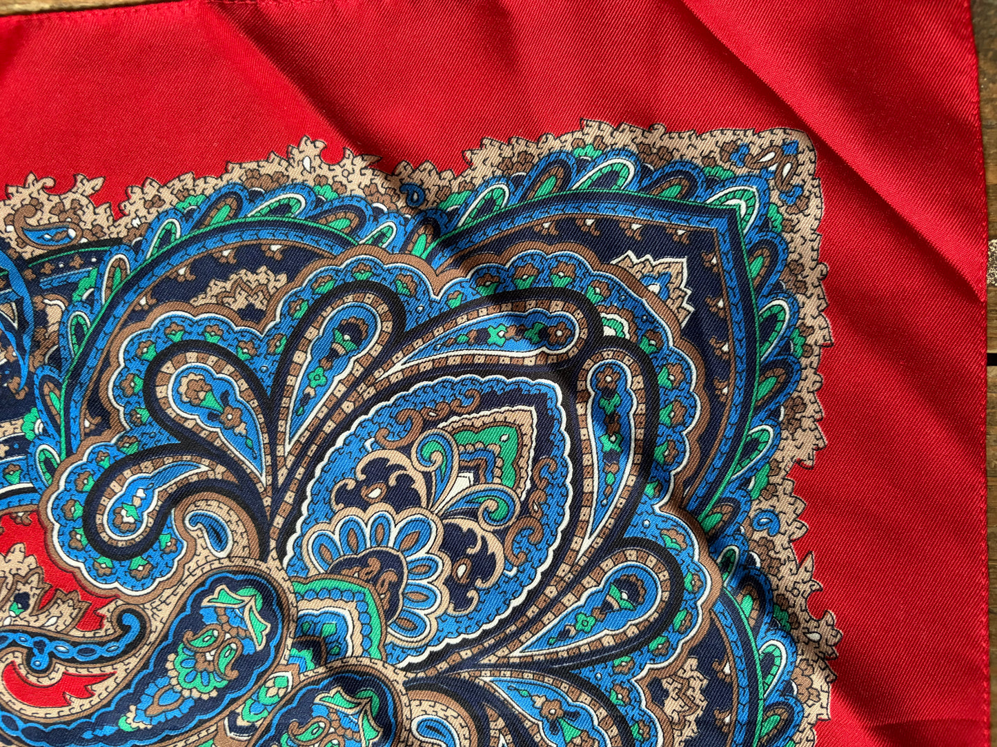 Multicolored paisley print scarf