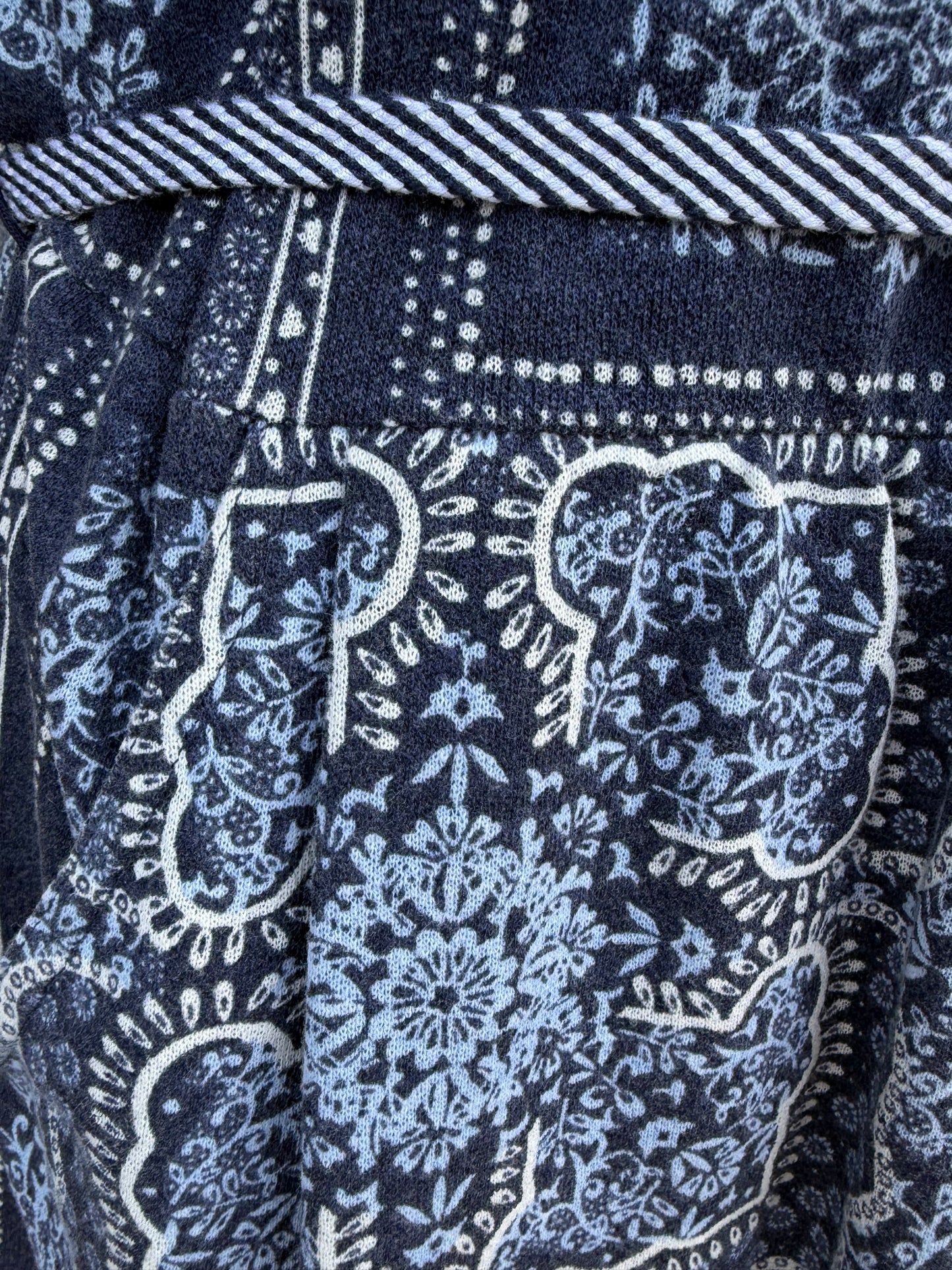 Navy tile floral print dress uk 12-14