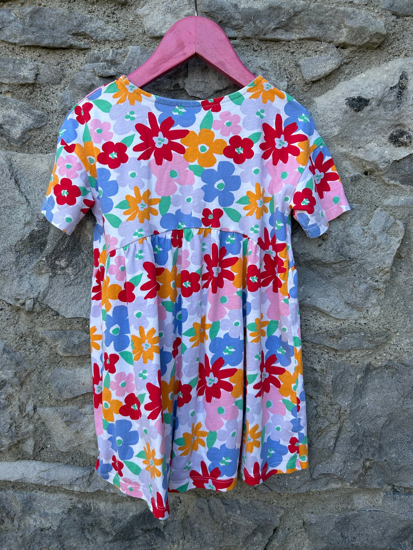 Colourful flowers dress 3-4y (98-104cm)