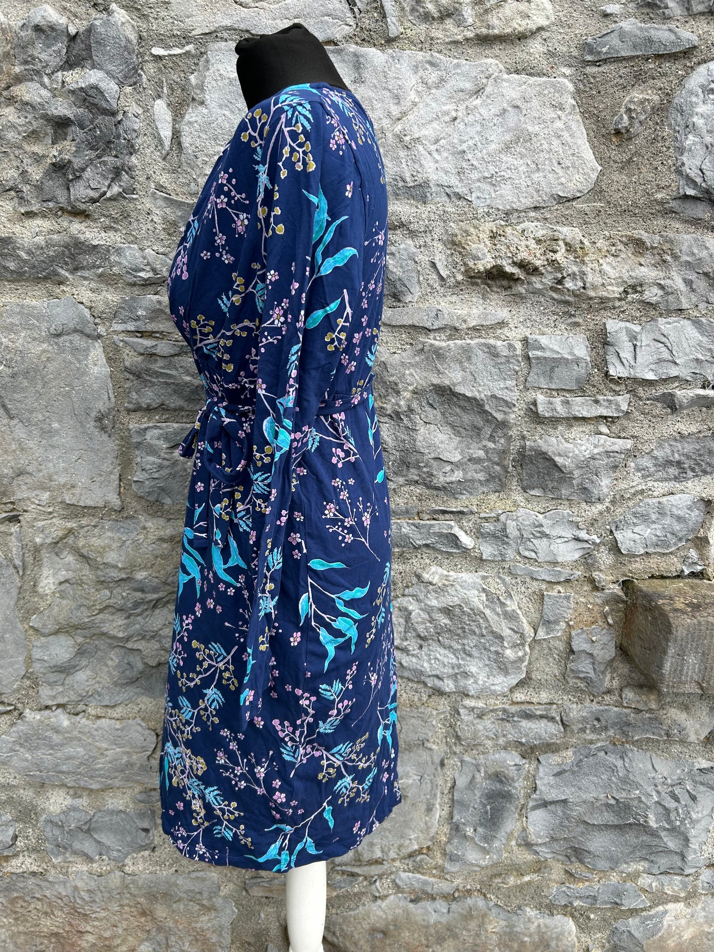 Navy blue floral maternity dress uk 8-10
