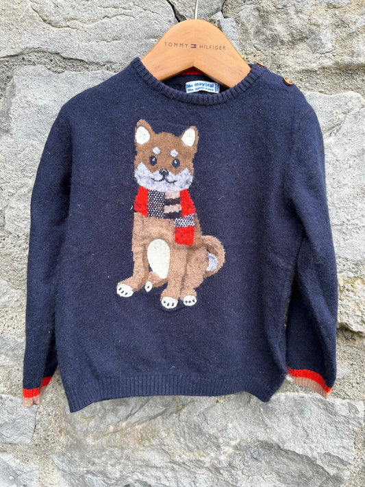 Fox navy jumper  18-24m (86-92cm)