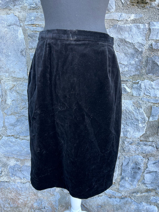 90s black velvet skirt uk 10-12