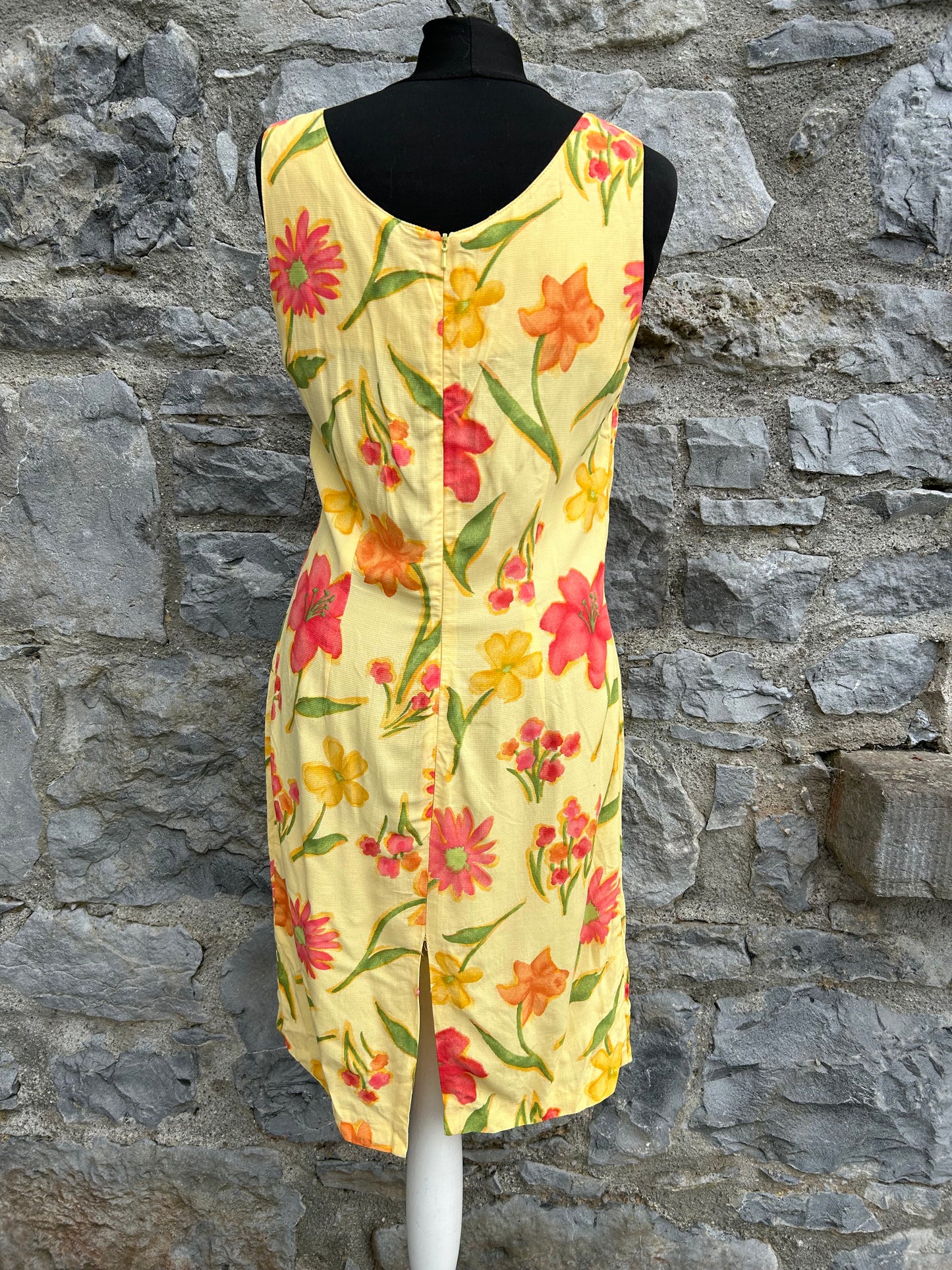 Y2K floral yellow dress uk 6-8