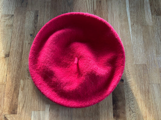 Red beret hat