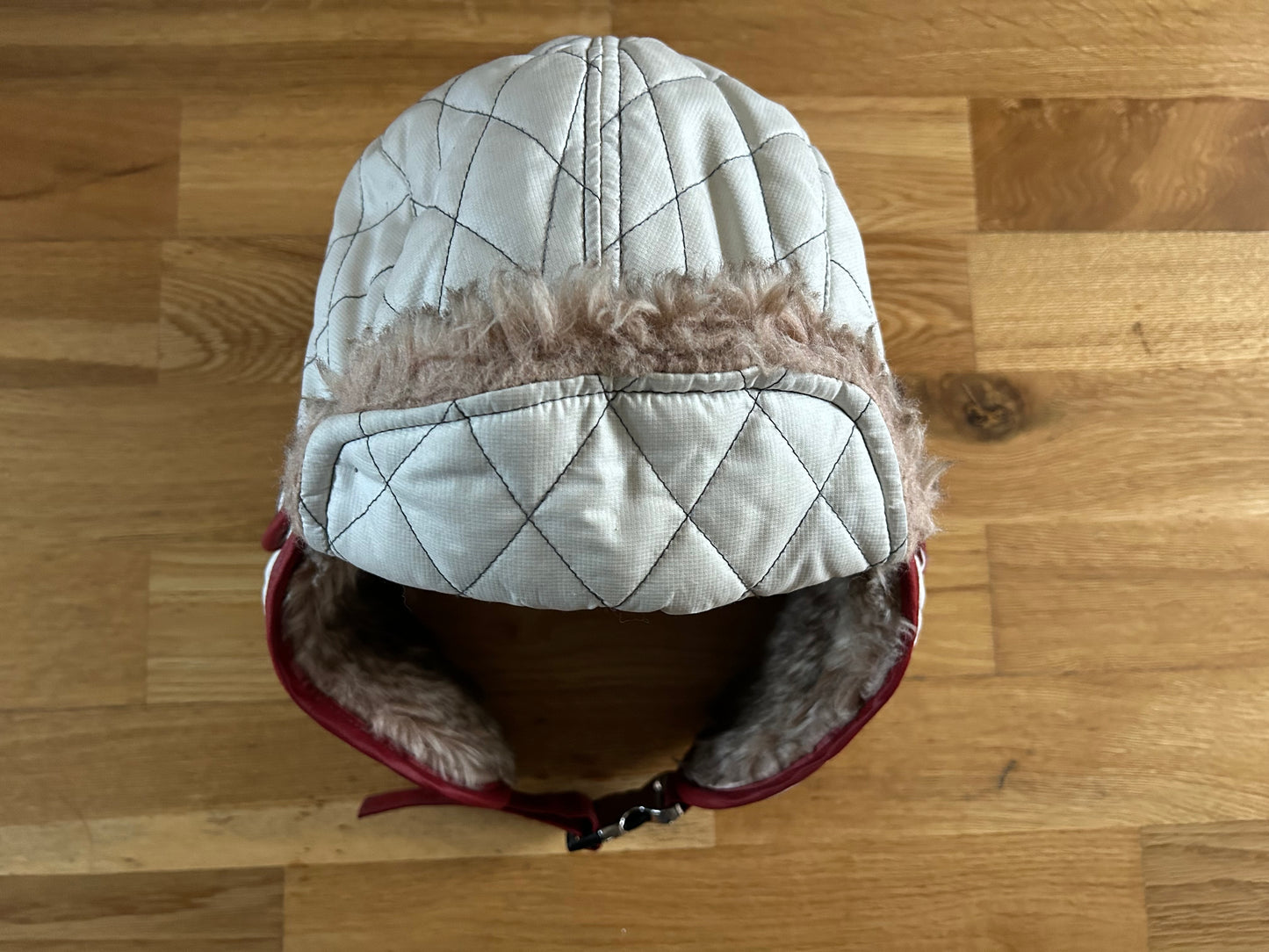 Beige padded Hat