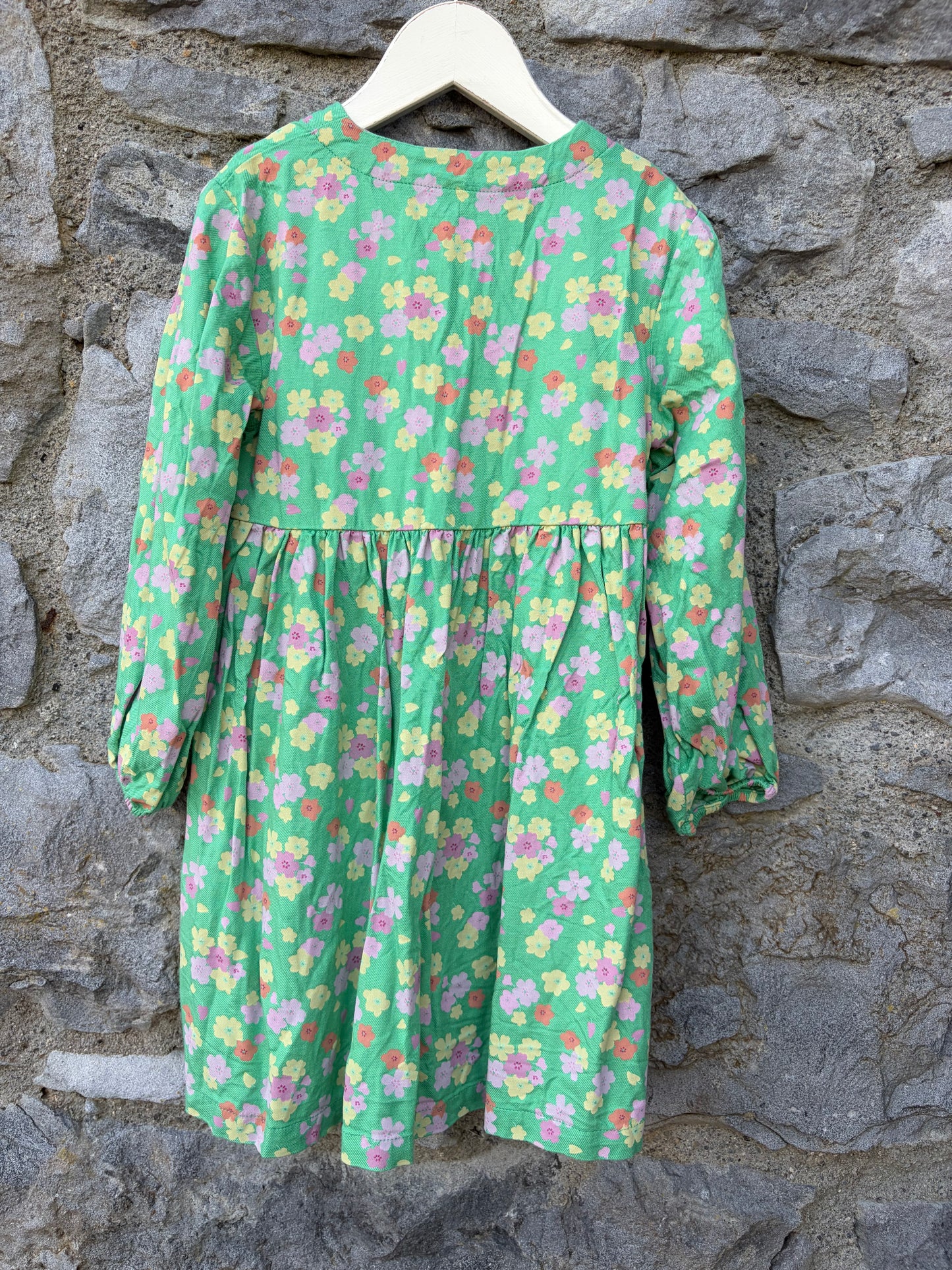 Green floral dress  2-3y (92-98cm)