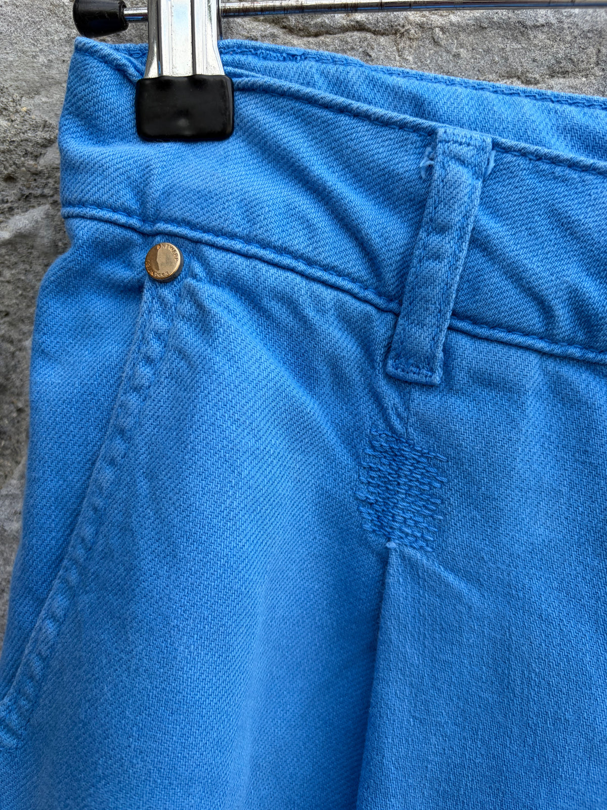 Bright blue pleated jeans uk 12