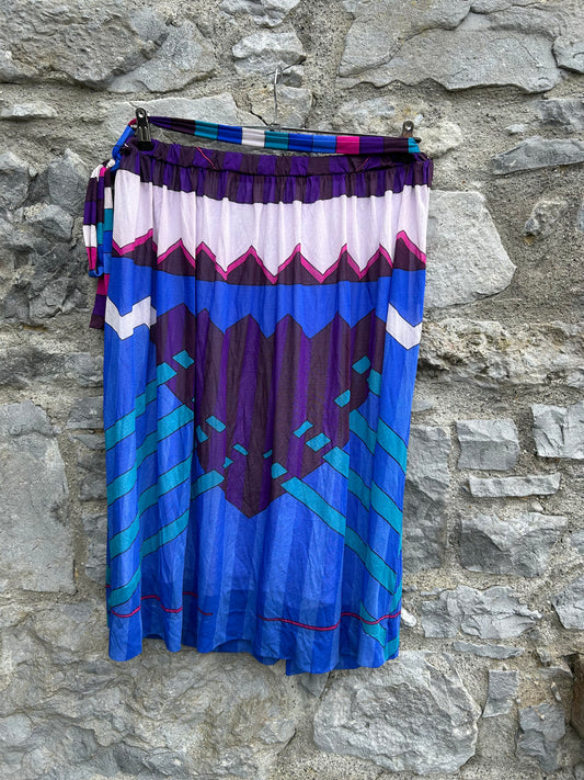 Blue chevron skirt uk 12
