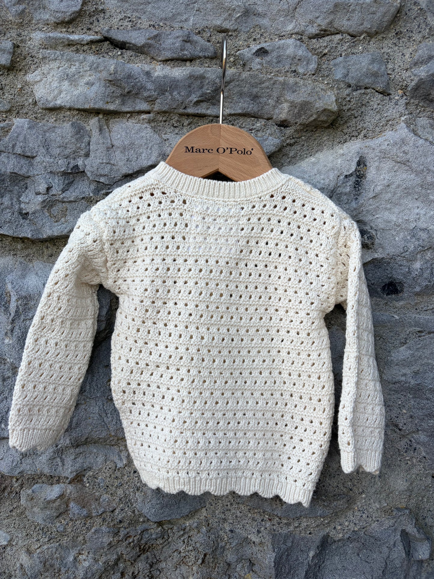 Ivory pointelle cardigan  6-9m (68-74cm)