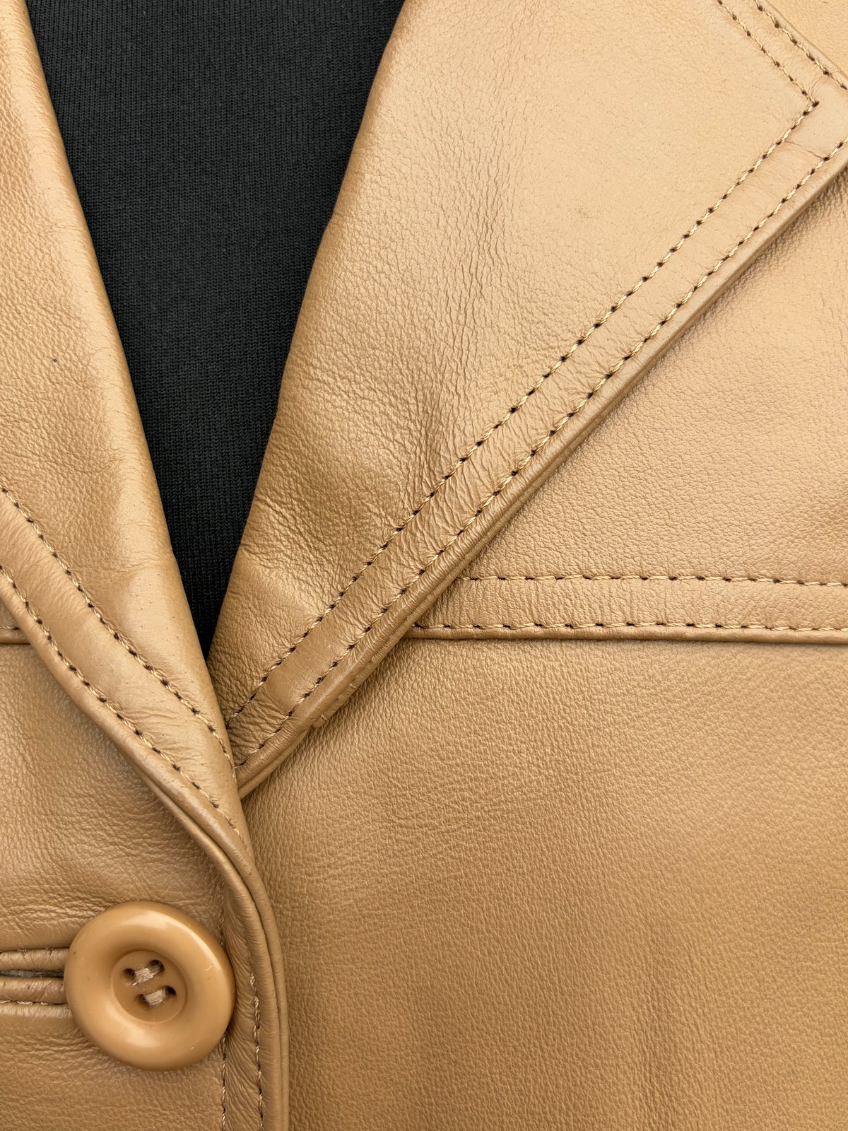 80s tan leather jacket uk 10-12