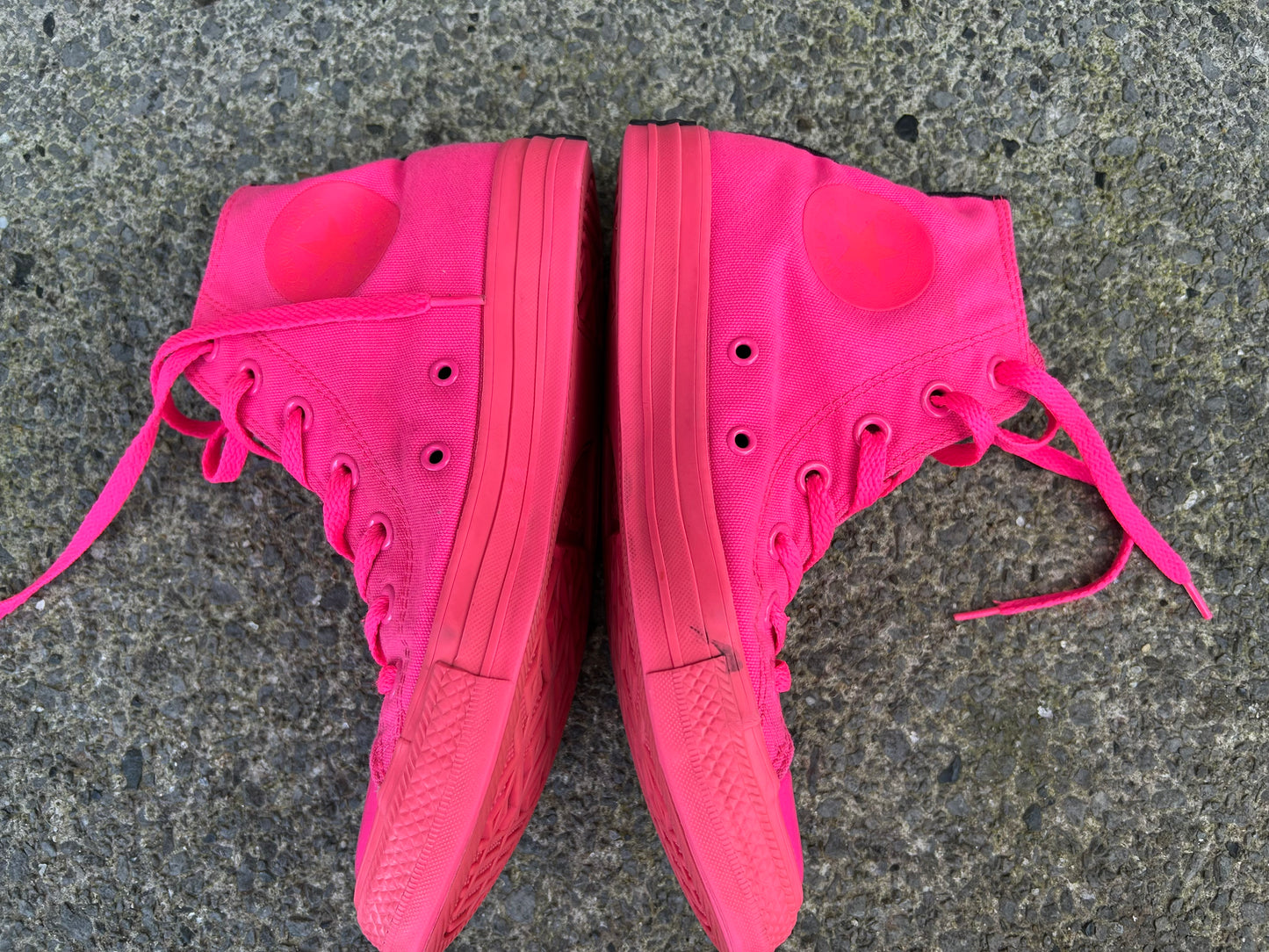 Neon pink high top trainers  uk 5 (eu 38)