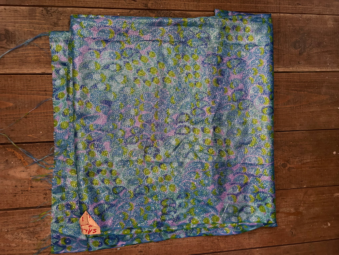Green&purple shimmering fabric