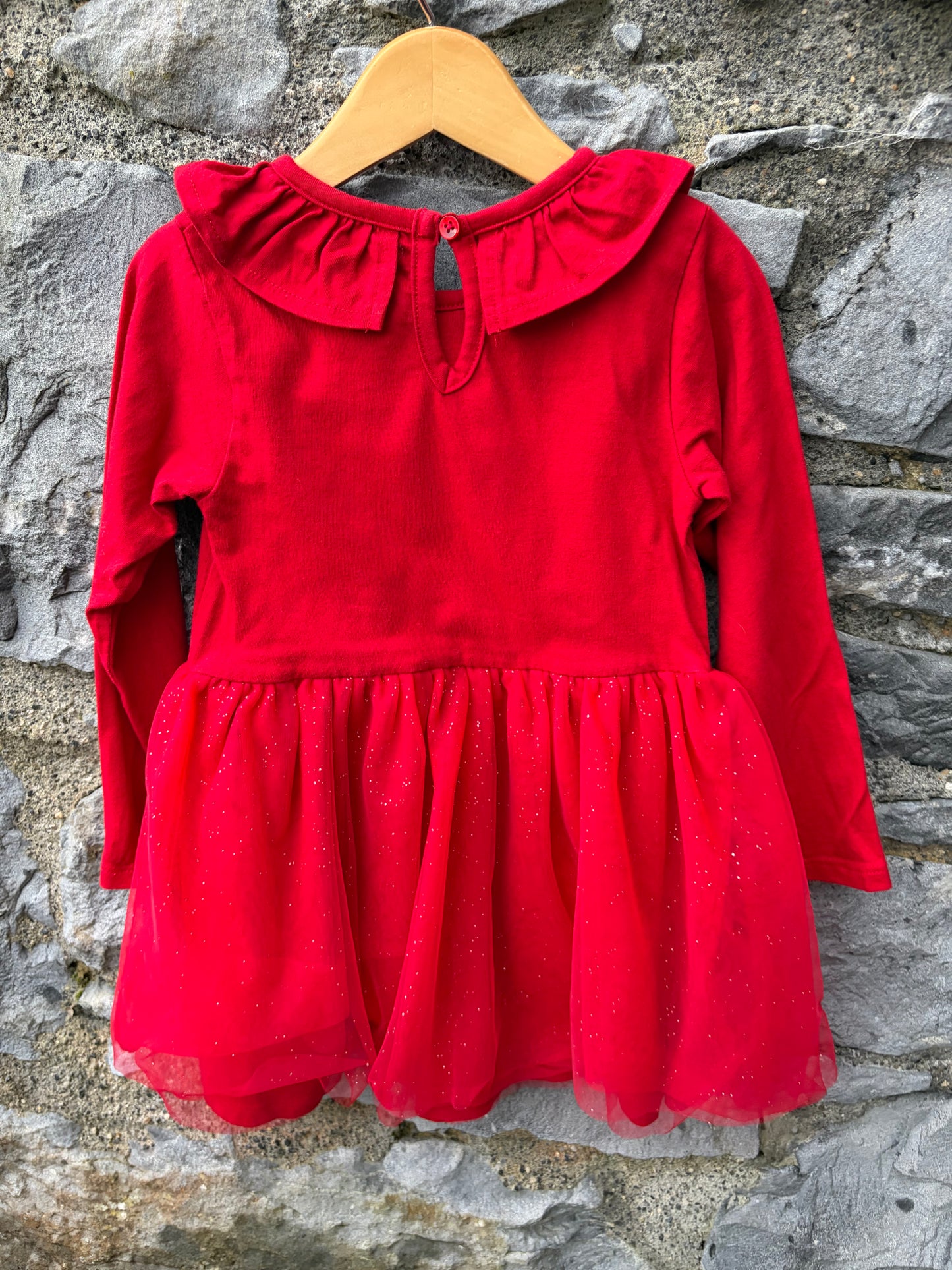 Red sparkly dress  3-4y (98-104cm)