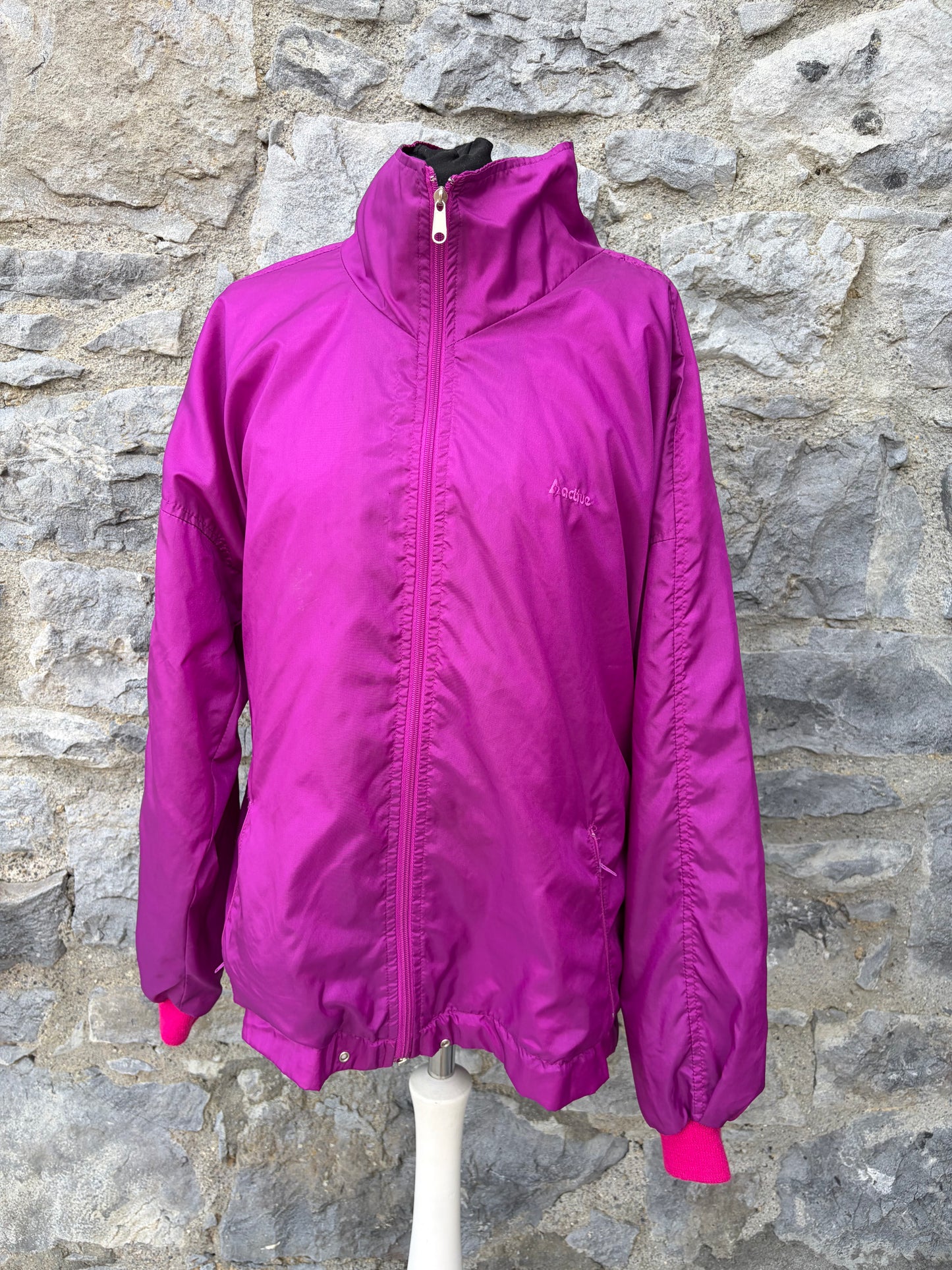 80s pink shell jacket uk 16
