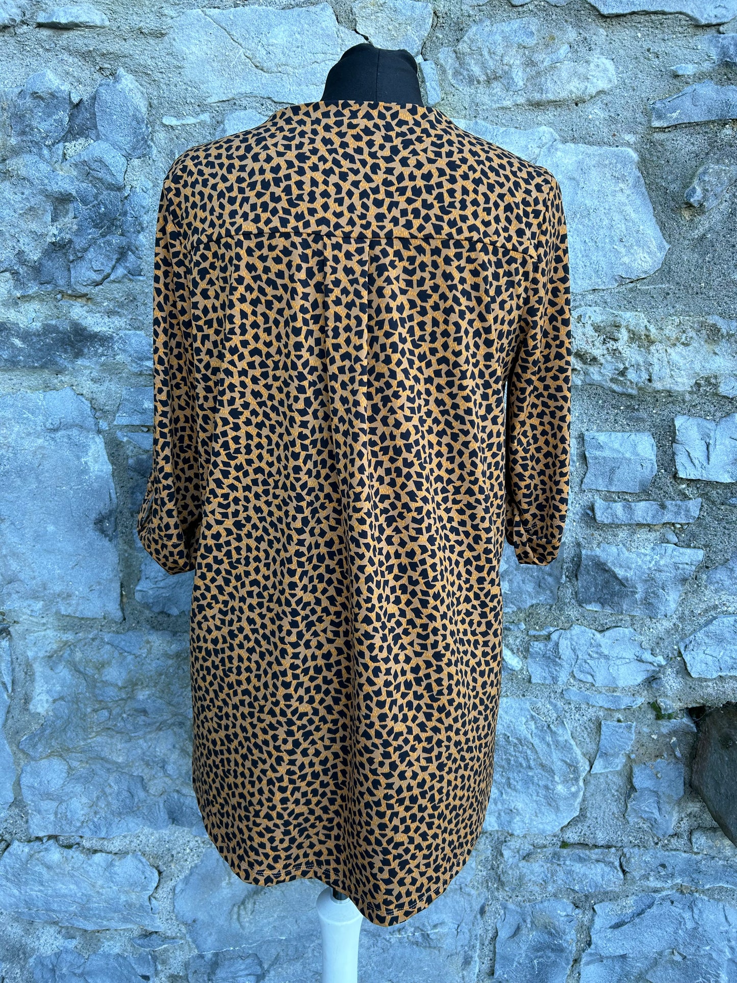 Brown patterned long top uk 12