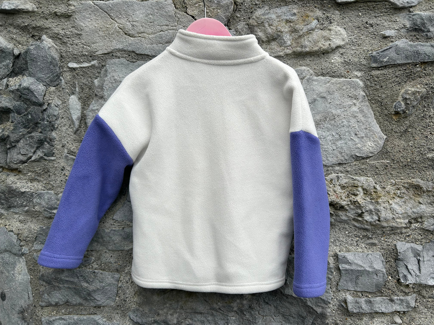 White&pink half zip fleece  4-5y (104-110cm)