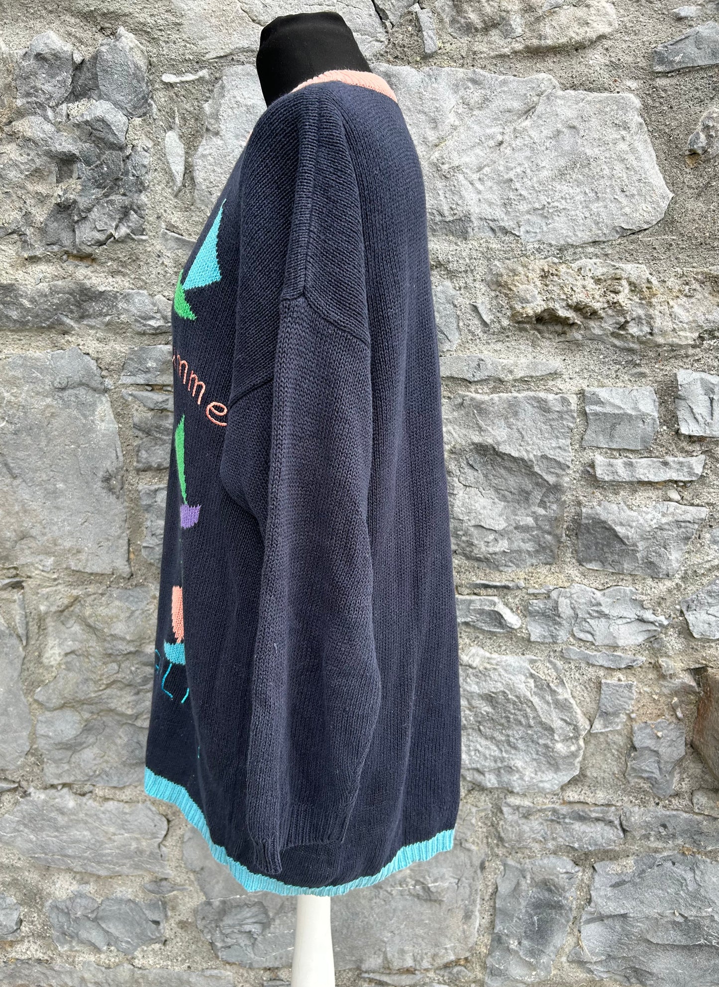 80s summer sail jumper Large