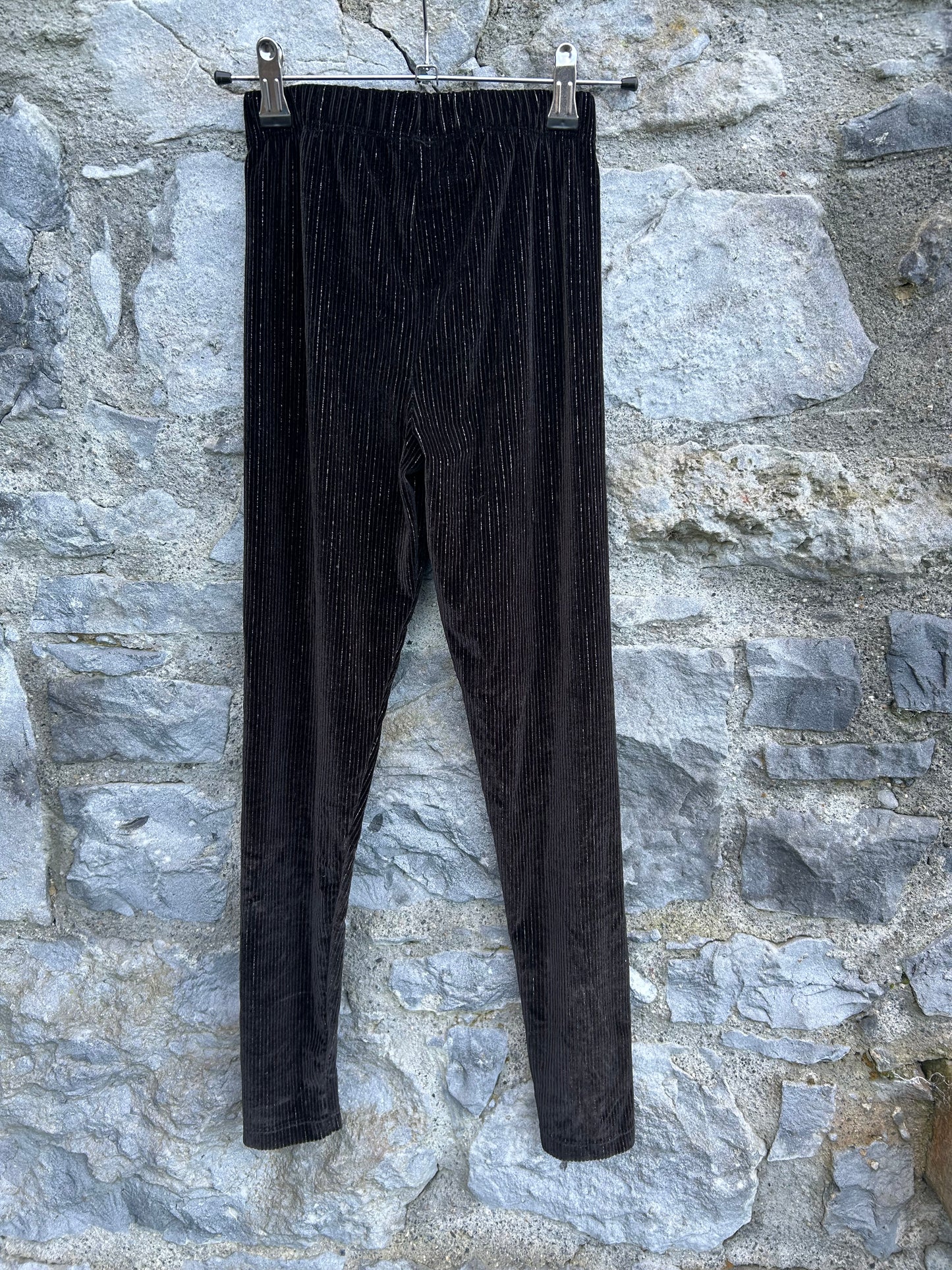 Black&gold velour leggings  10-11y (140-146cm)