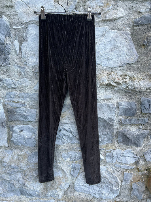 Black&gold velour leggings  10-11y (140-146cm)