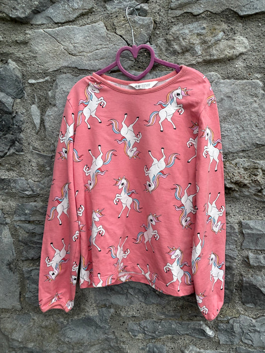 Unicorns peach top  9-10y (134-140cm)