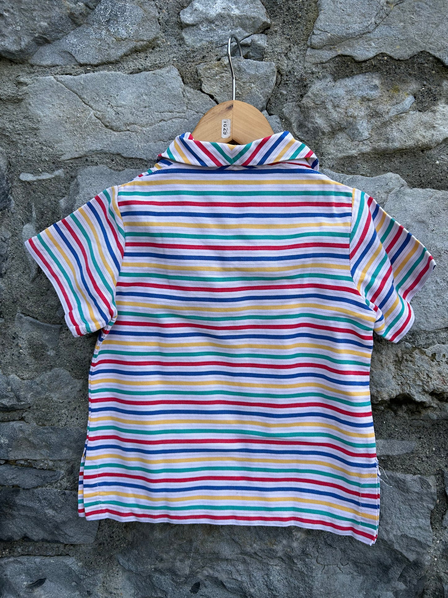 80s rainbow stripy top  3-4y (98-104cm)