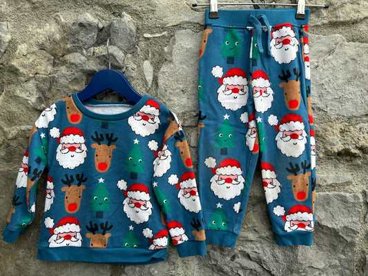 Santa blue tracksuit   2-3y (92-98cm)