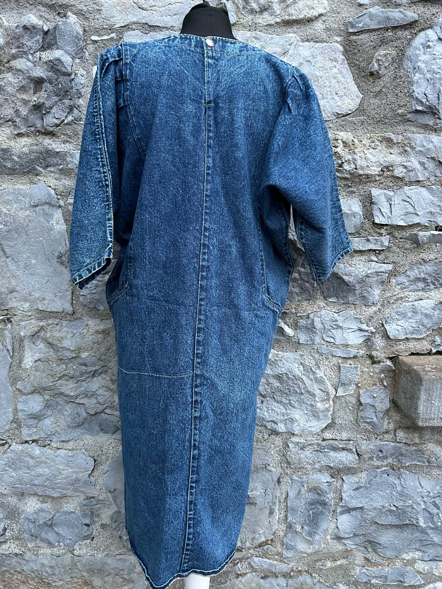 80s denim dress uk 14