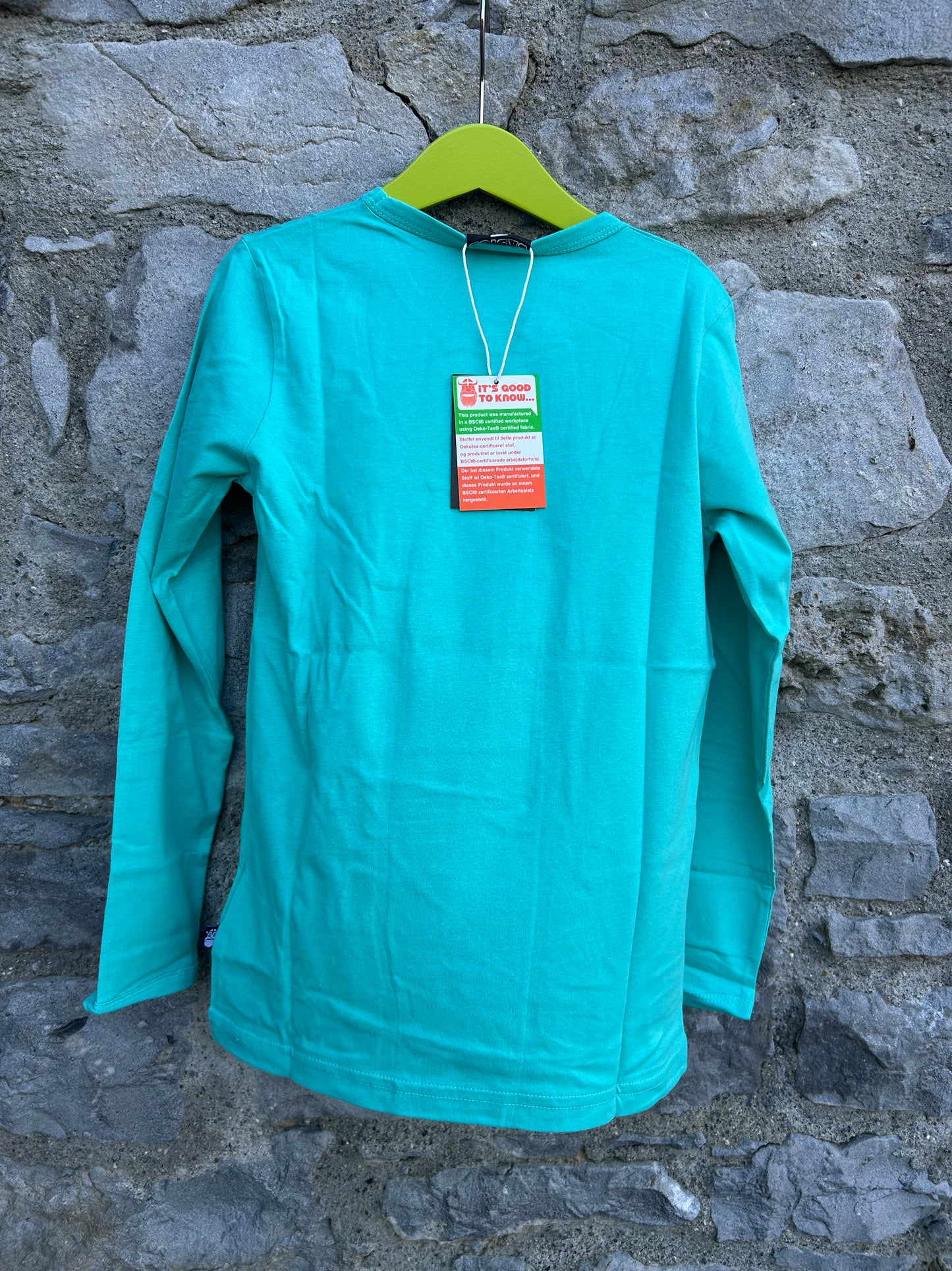 Erik teal top  7-8y (122-128cm)