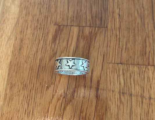 Stars silver ring