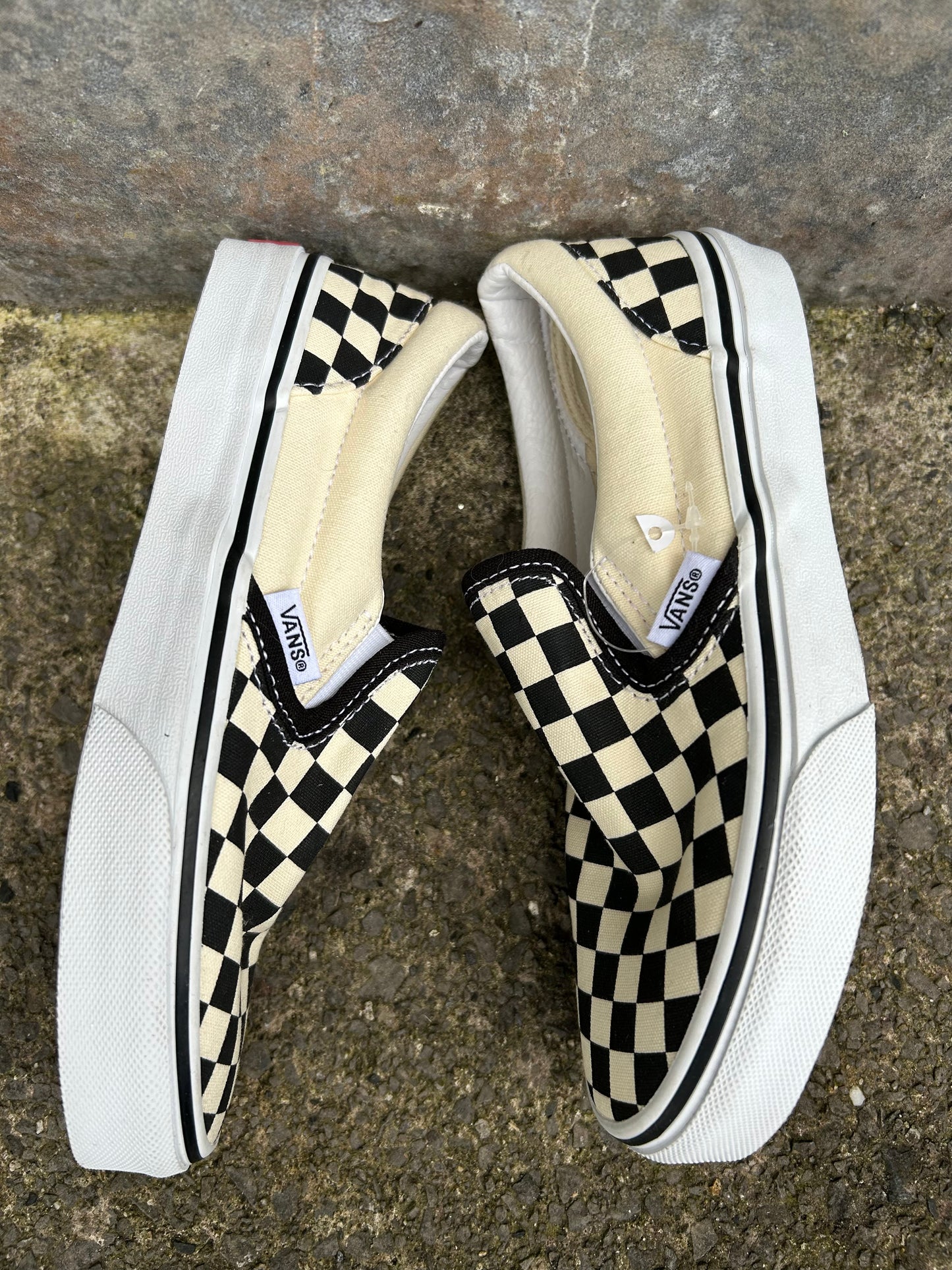 Slip On V Checkerboard Skate Sneakers   uk 2 (eu 34)