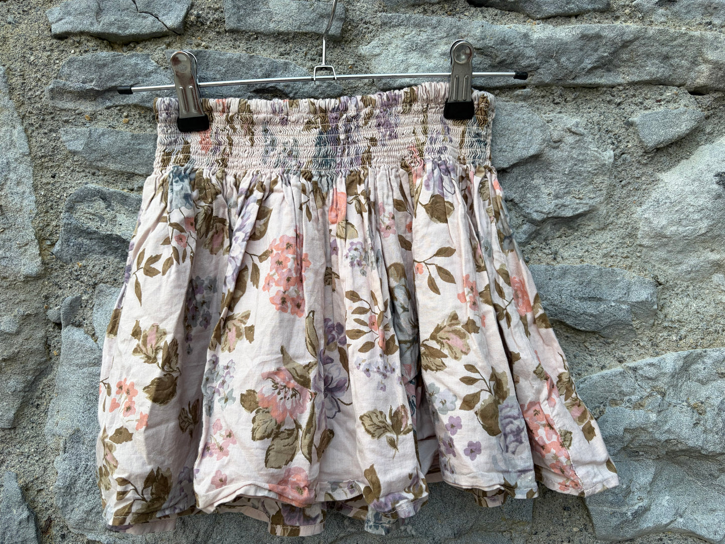Beige floral skirt  4y (104cm)