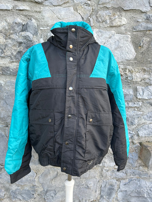 80s teal&black winter jacket Medium