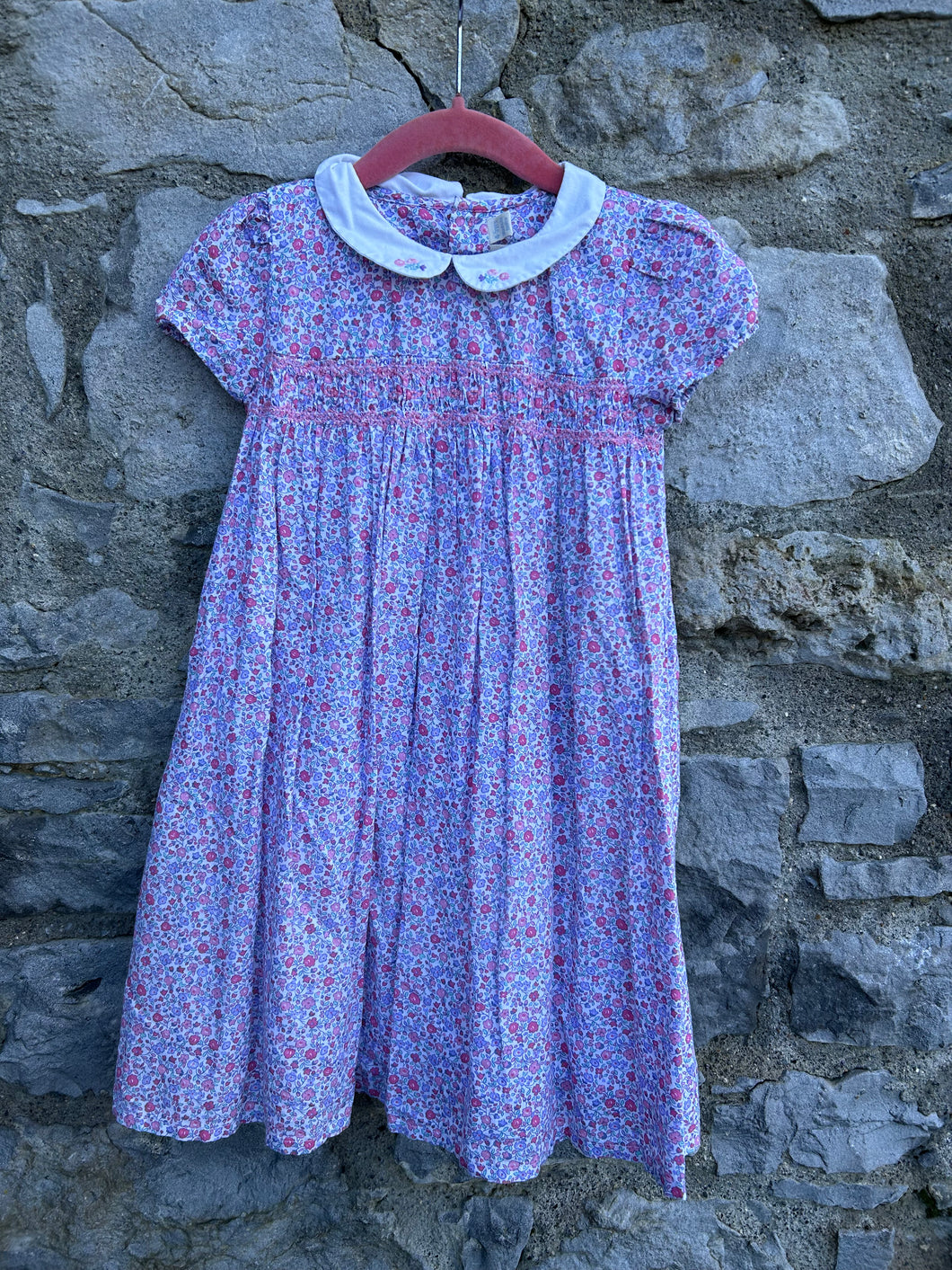 Small flowers peter collar dress 4-5y (104-110cm)