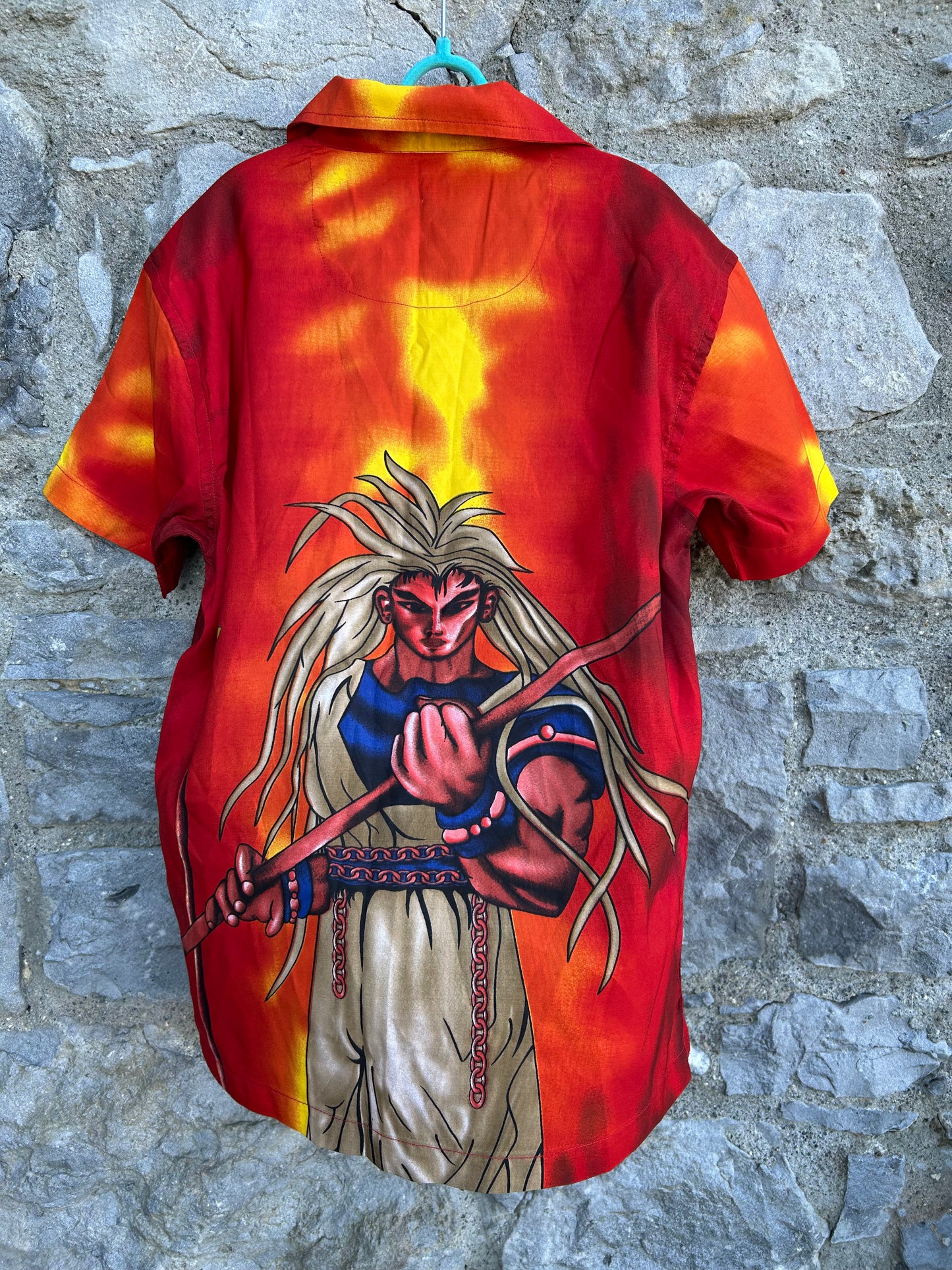 Y2K anime red&yellow shirt  7-8y (122-128cm)