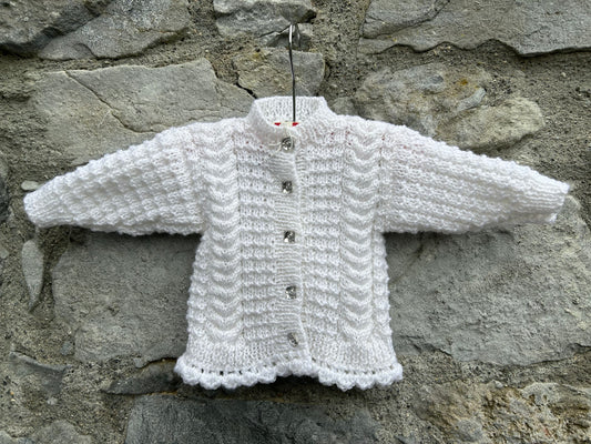 White sparkly cardigan   0-1m (50-56cm)