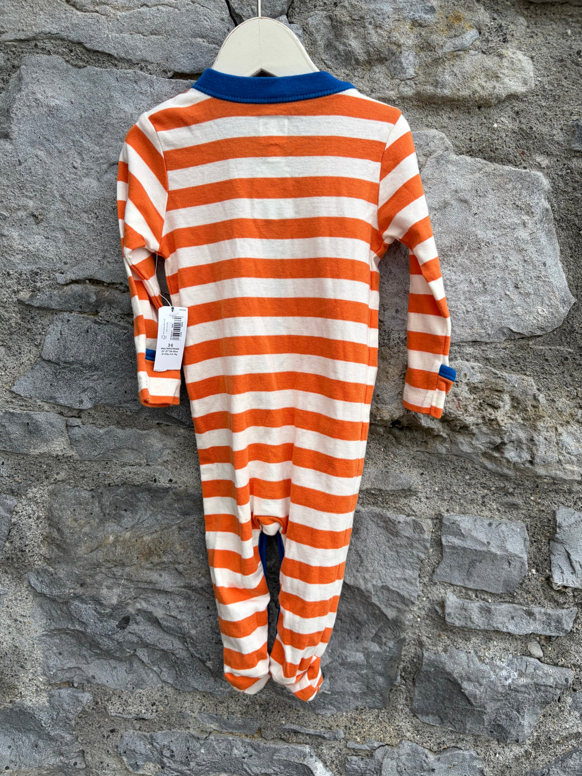 Orange stripy onesie 3-6m (62-68cm)