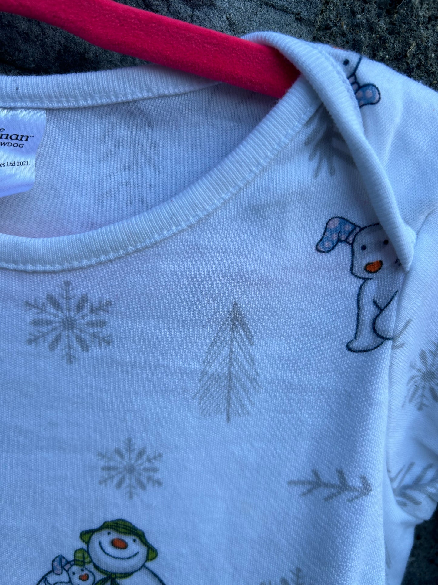 Snowman white vest  12-18m (80-86cm)