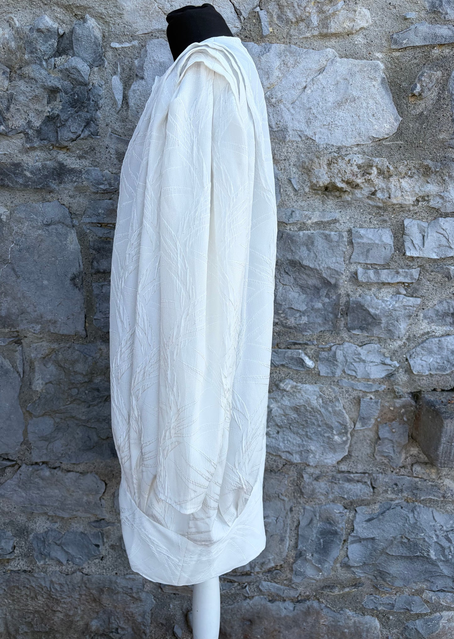 80s white tunic uk 16