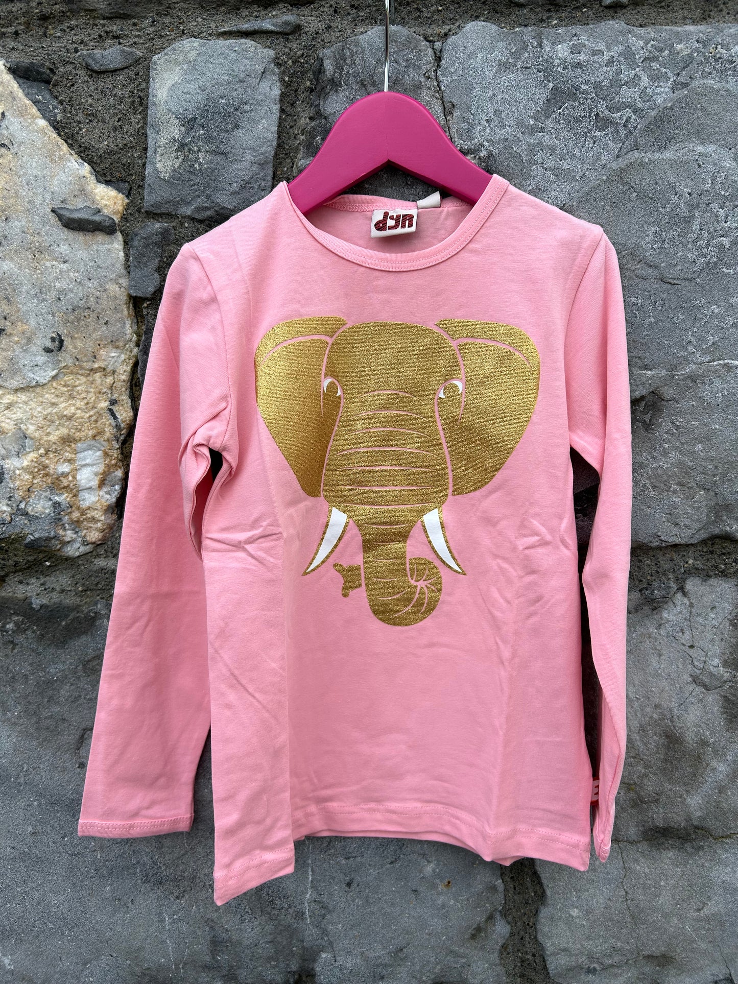 Glitter elephant pink top 5-6y (110-116cm)