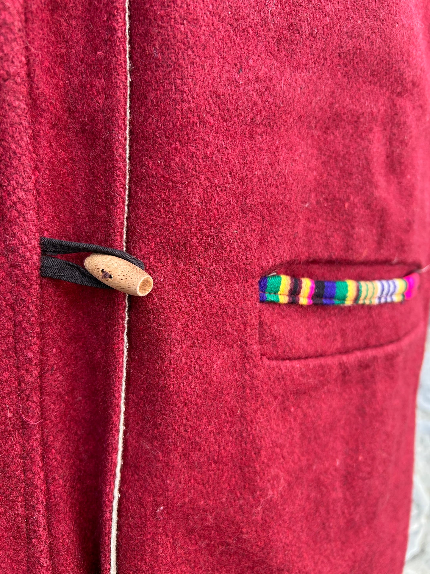 90s red Woolly waistcoat Medium