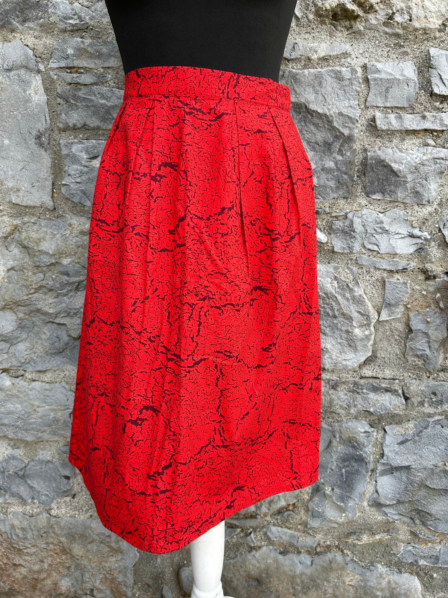 90s marble red skirt uk 8