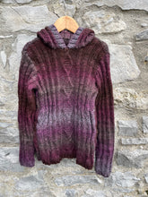 Load image into Gallery viewer, Brown ombré hooded jumper  7-9y (122-134cm)
