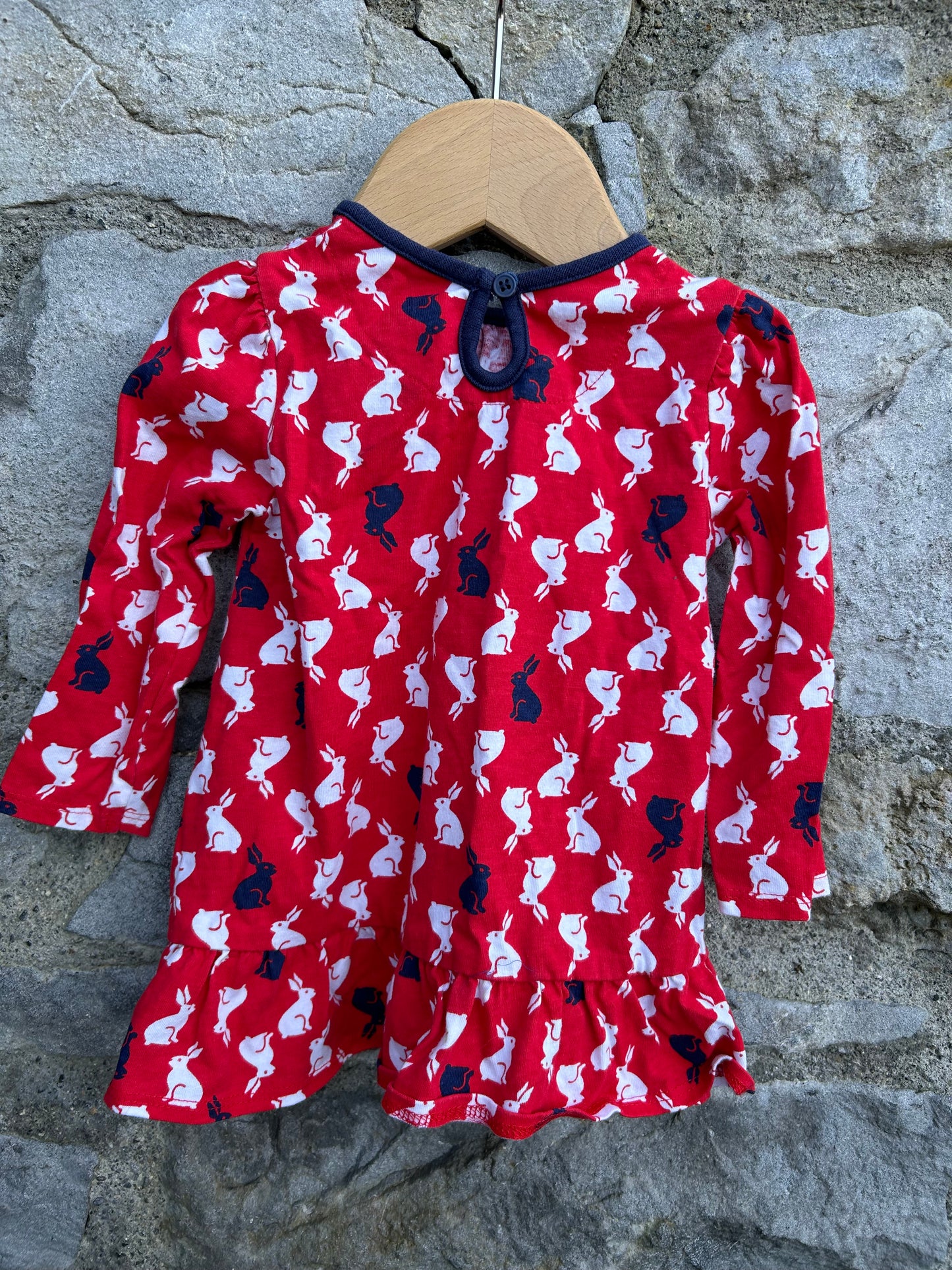 Bunnies red tunic  6-9m (68-74cm)