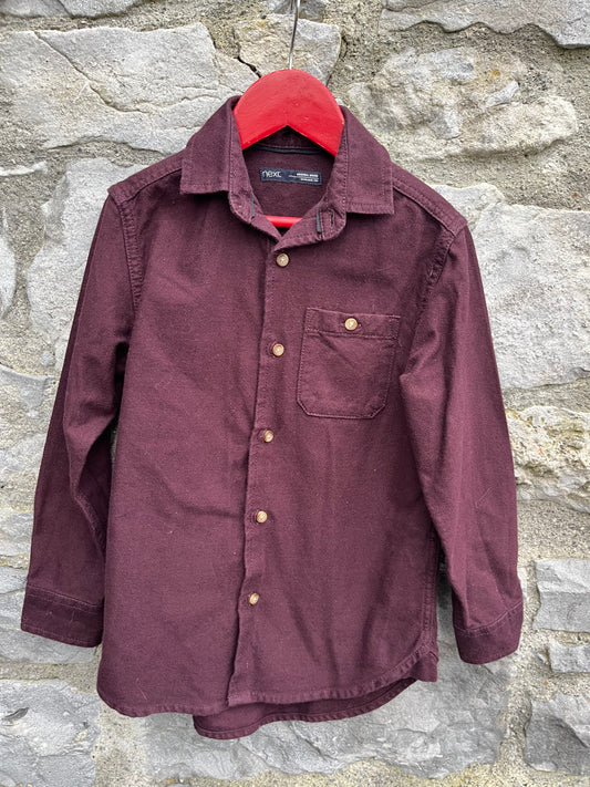 Maroon denim shirt  5-6y (110-116cm)