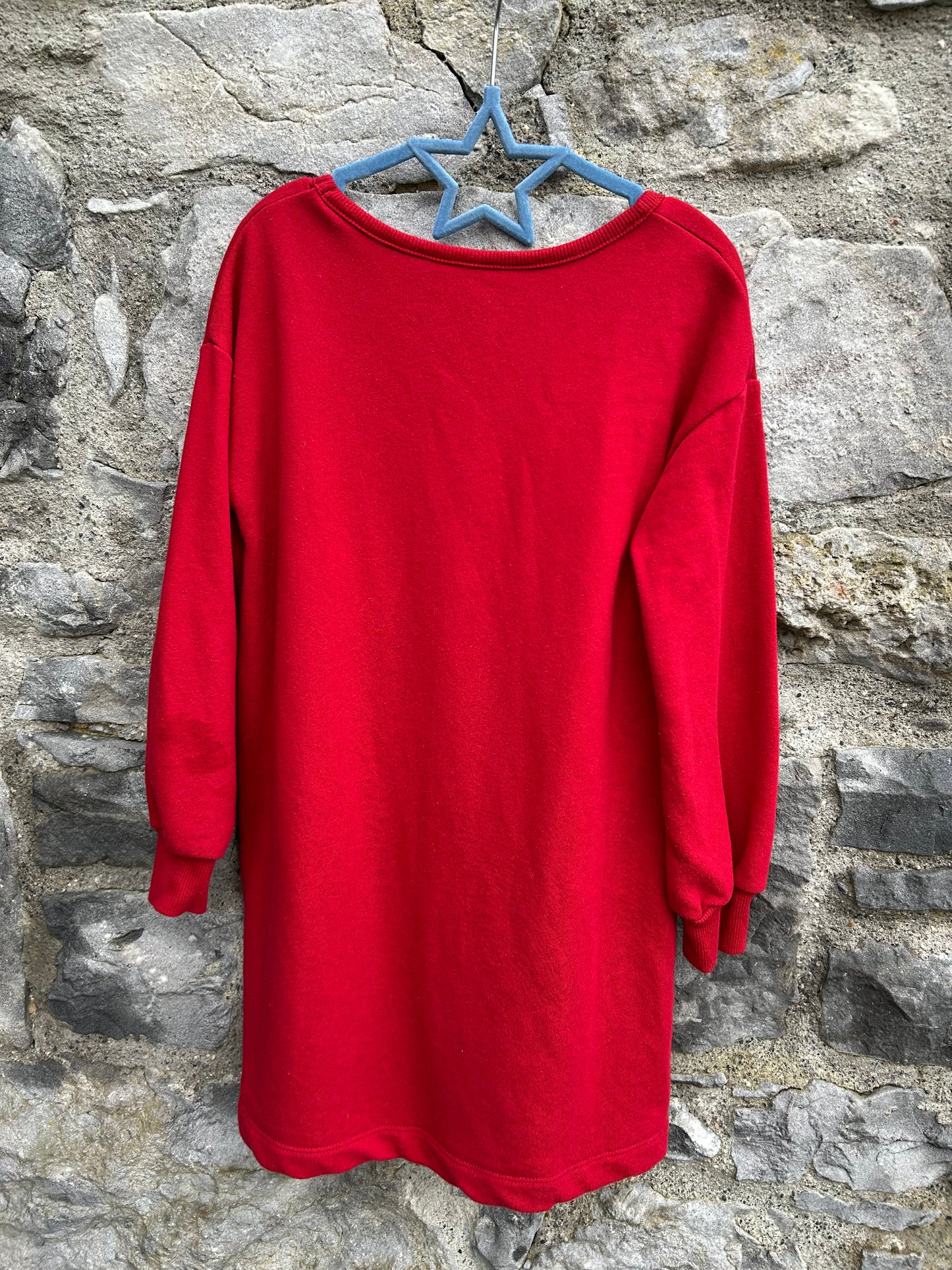 Christmas tree red sweat tunic 7-8y (122-128cm)