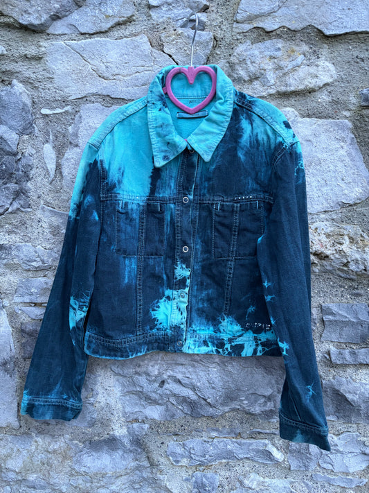 Y2K blue tie-dye denim jacket  8-9y (128-134cm)