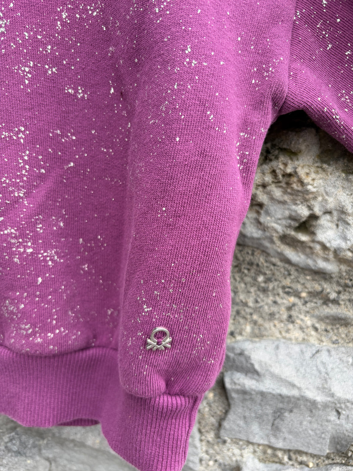 Purple glitter sweatshirt  8-9y (128-134cm)