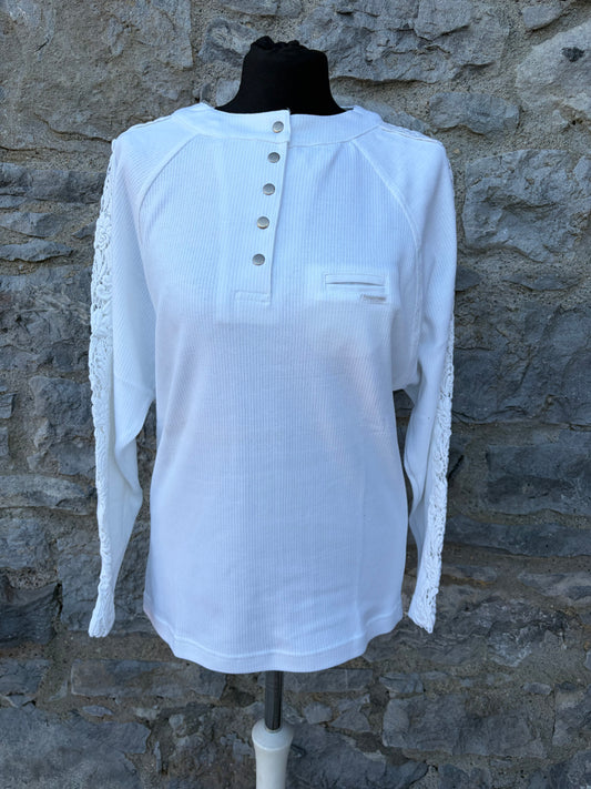 80s white top uk 8-10